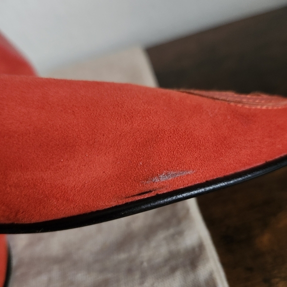 Gucci Orange Suede Soho Flats - Picture 8 of 13